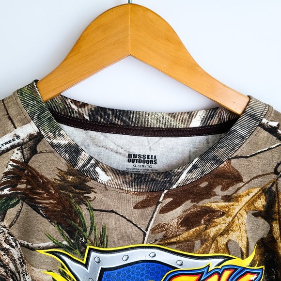 Russell Outdoors Fall Nationals Dirt Car Racing Como All Over Print T-Shirt XL - Picture 3 of 8